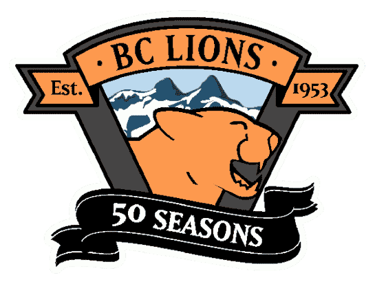 BC Lions 2003 Anniversary Logo iron on paper